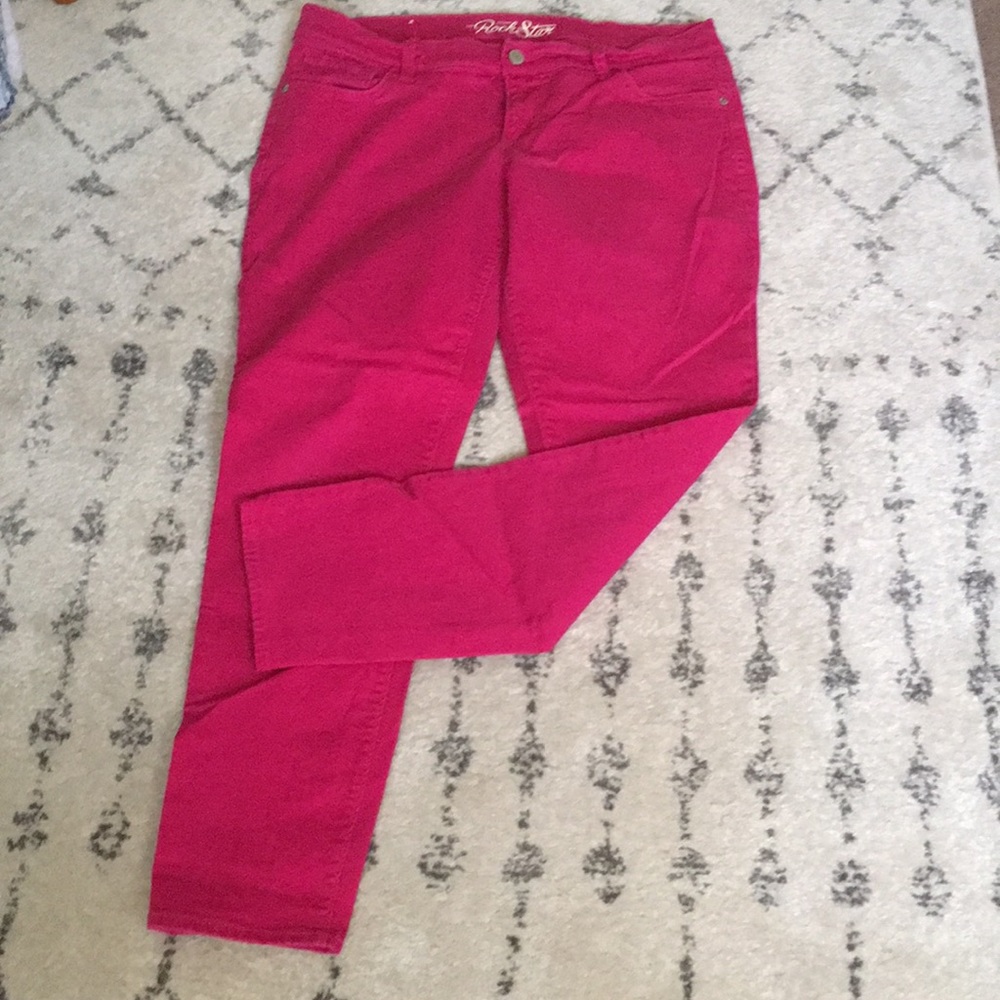 Size 14 Pink Old Navy Rockstar Jeans